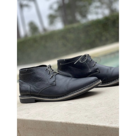 Harken 017 Black Leather Boots by Steve Madden Size - 13 - Picture 5 of 6